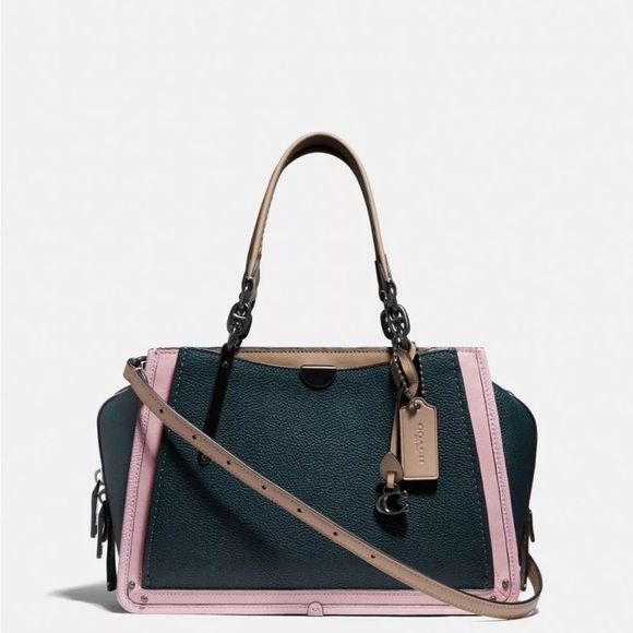 Coach Dreamer crossbody satchel bag in color block - Picture 3 of 16